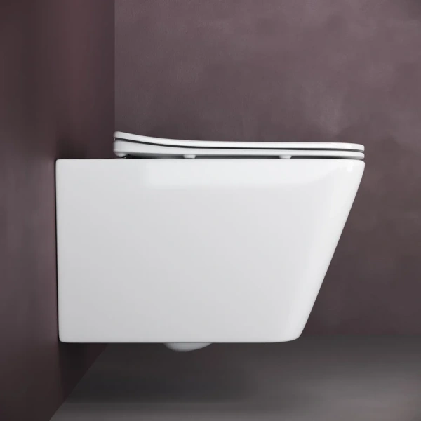 Унитаз подвесной Ceramica Nova Metric безободковый, современные, hi-tech, прямоугольные - фото 5