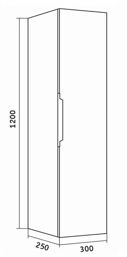 Шкаф-пенал подвесной Grossman Форта 303005 30 см ЛДСП, современные, hi-tech - фото 4