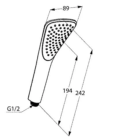 Лейка для душа Kludi Fizz 67600 пластиковая - фото 3