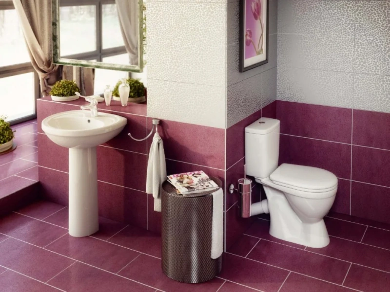 Унитаз компакт Rosa Лира черный кракелюр - фото 3