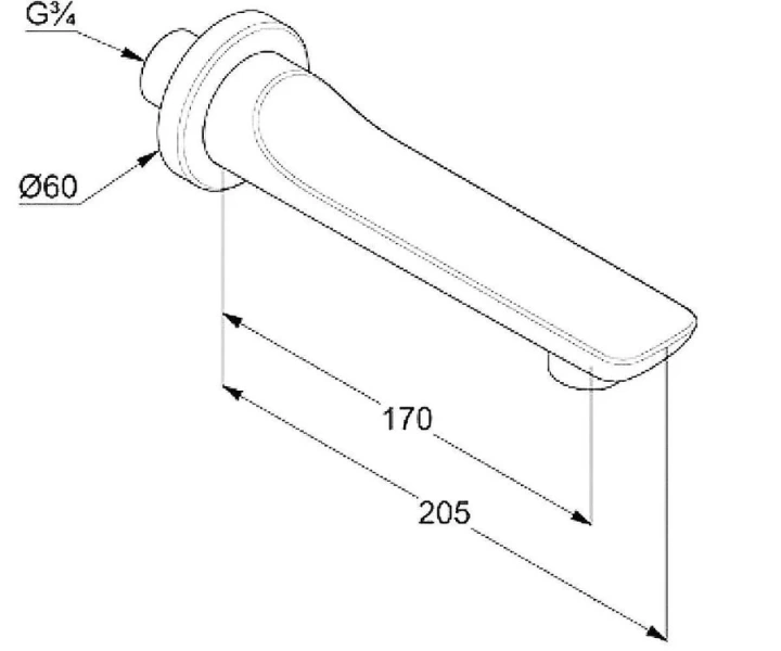 Излив для ванны Kludi Balance 52503 латунь - фото 2
