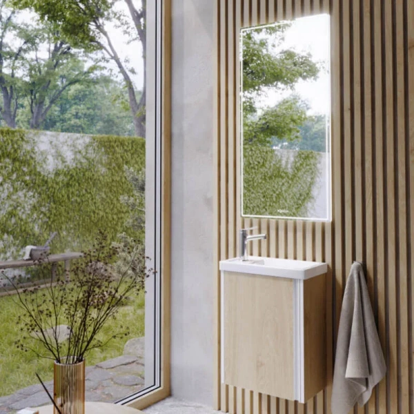 Тумба с раковиной подвесная Aqwella Urban URB0145 45 см с дверкой - фото 4