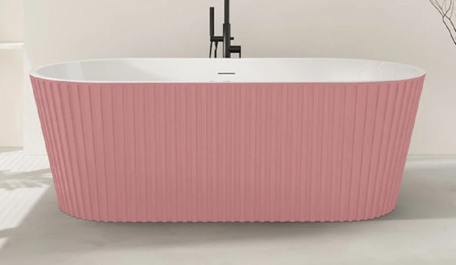 Ванна акриловая Corpa Nera Bonini CN130112, 170 х 80 см, розовый матовый, овальные - фото 5