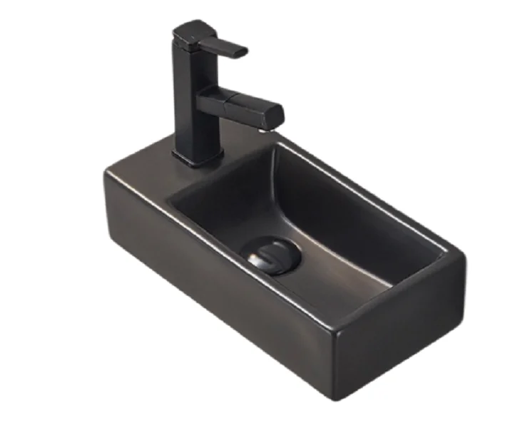 Раковина GID Suspendido Bm9270R 41 см правосторонняя черная - фото 1