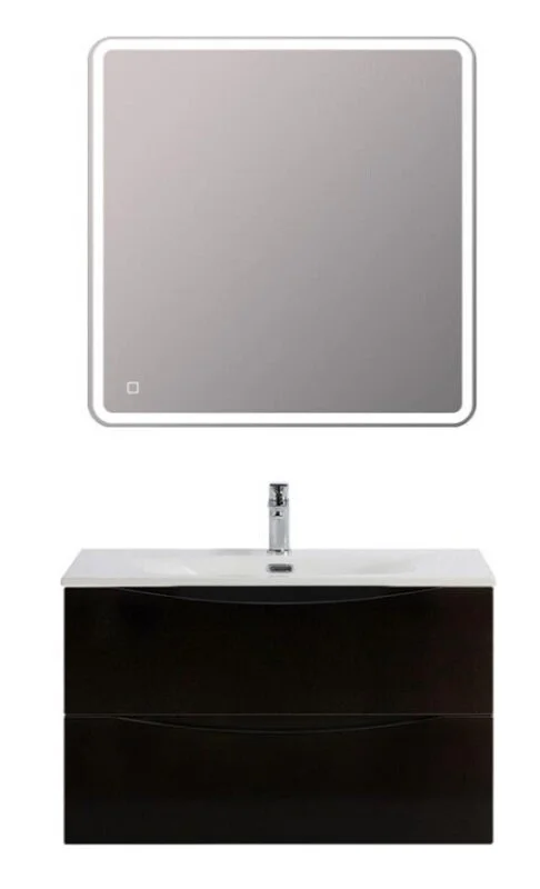 Тумба под раковину подвесная BelBagno Marino-Cer-N 80 см Nero Lucido, 80 см - фото 6