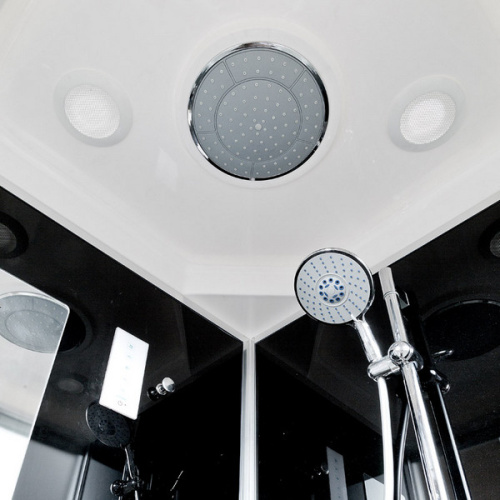 Душевая кабина Deto B 100х100 см с вентиляцией, со стеклянными задними стенками - фото 8