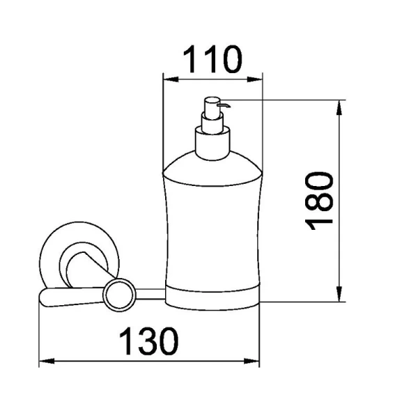 Дозатор для мыла Boheme Chiaro настенный - фото 2