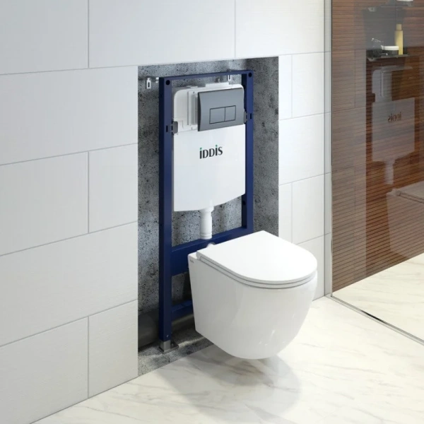 Унитаз с инсталляцией IDDIS Basic клавиша смыва черная index_2 - фото 5