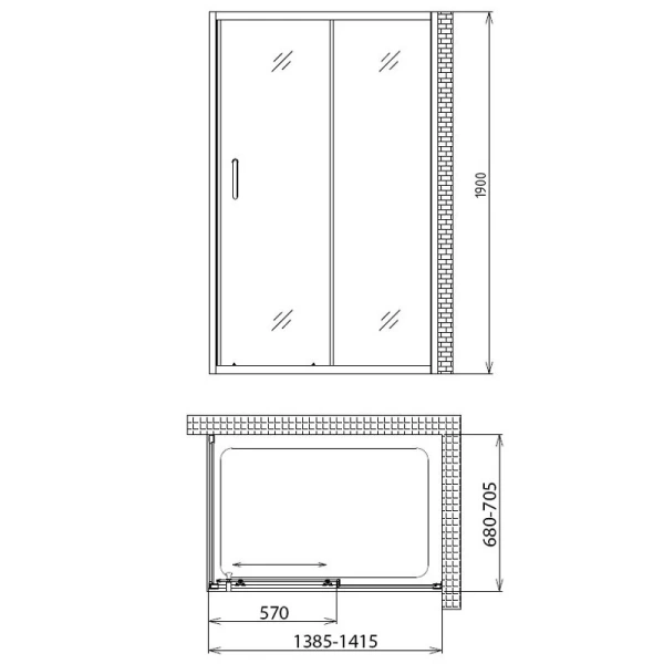 Душевой уголок Gemy Victoria 140 - фото 2