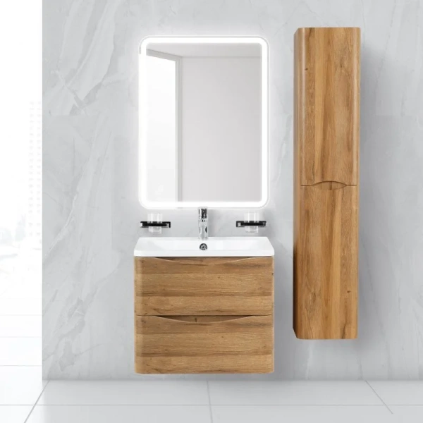 Тумба под раковину подвесная BelBagno Acqua 60 см rovere rustico, светло-коричневая - фото 7