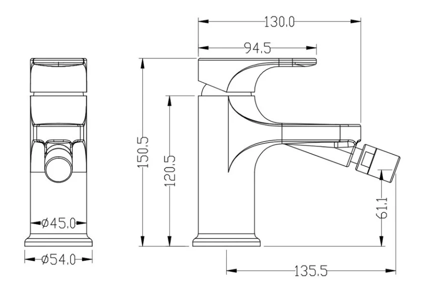 Смеситель для биде Boheme Spectre белый, для биде - фото 2