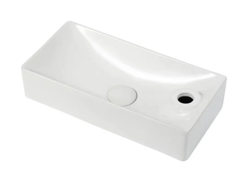 Раковина SantiLine 44 см левосторонняя белая - фото 1