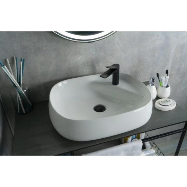 Раковина GID Lago N9048 59 см белая - фото 3