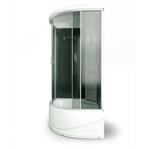 Душевая кабина, задняя стенка чёрная, стекло тонированное, Erlit Comfort ER 4510TP-C4, 100х100 - фото 4