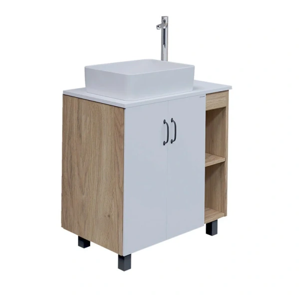 Тумба с раковиной напольная Grossman Флай 10800 81 см с распашными дверьми - фото 3