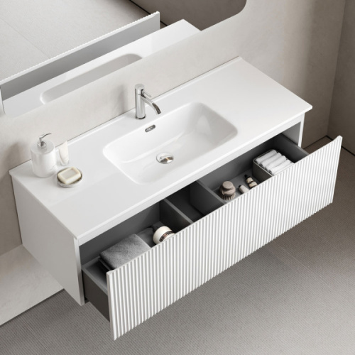 Тумба под раковину подвесная Sancos Snob R 1.0 120 см bianco - фото 4