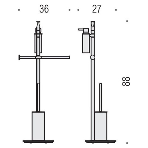 Стойка для ванной Colombo Planets латунь - фото 3
