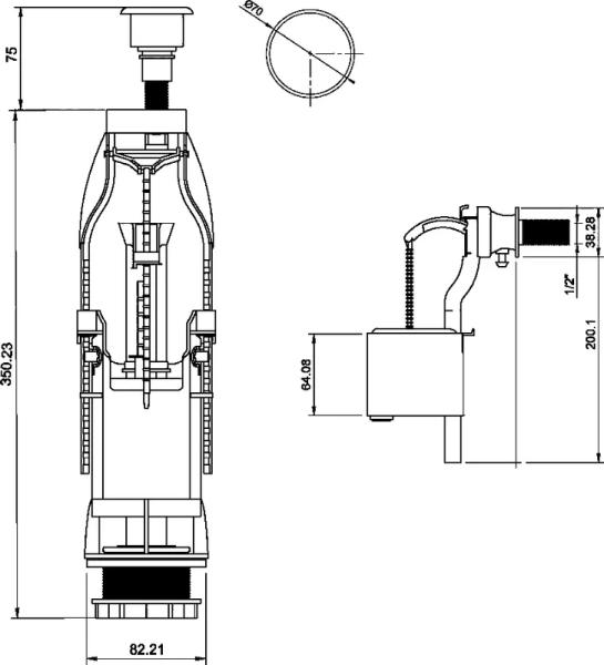 Комплект арматуры BERGES Eko боковой клапан, в наличии index_4 - фото 10
