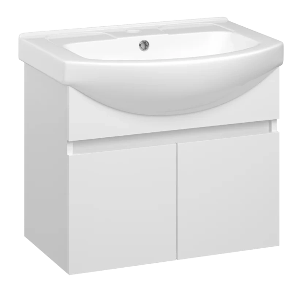 Тумба под раковину подвесная Misty Монро 65 см белая - фото 3