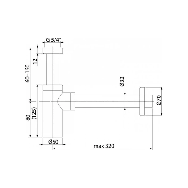 Сифон для раковины Boheme бронза - фото 2