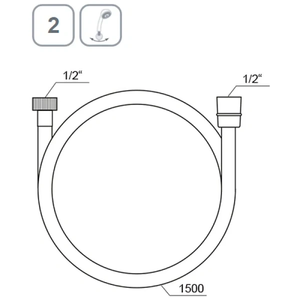 Шланг для душа Ravak SatinFlex X07P пластиковый - фото 2