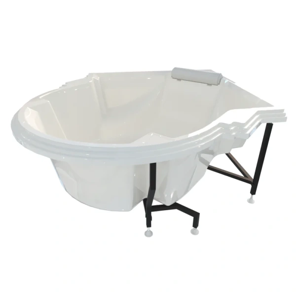 Акриловая ванна Fra Grande Монте-Карло 4-01-0-0-1-401, 149 x 149 см, рама-подставка, подголовник, белая, в наличии - фото 9