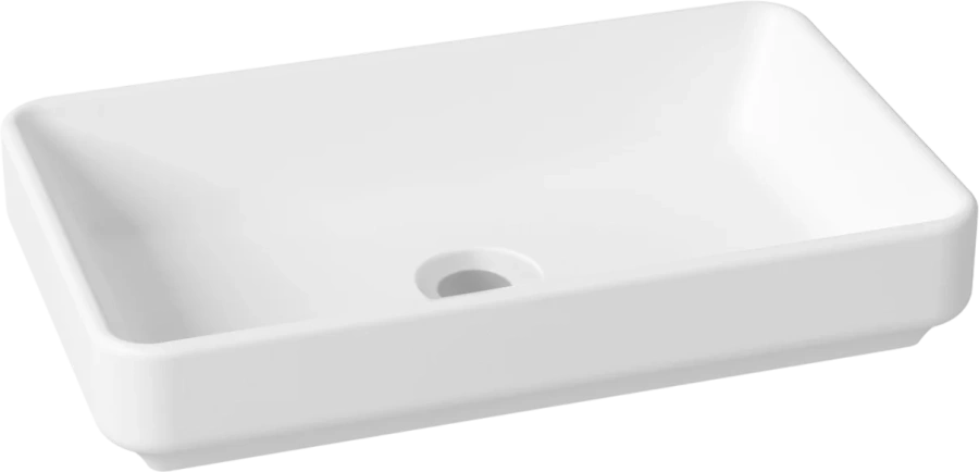 Раковина Lavinia Boho Bathroom Sink 55 см белая, в форме чаши, прямоугольной формы - фото 5