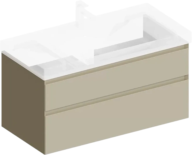 Тумба под раковину подвесная Kerama Marazzi Cubo 100 см лимо - фото 2