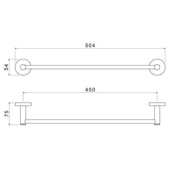 Полотенцедержатель Акватек Европа золото шлифованное - фото 4