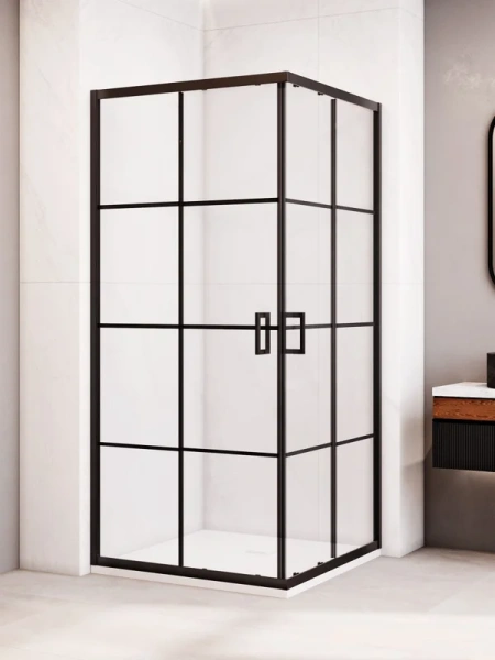 Душевой уголок RGW Passage PA-34B 90x90 см с черным принтом - фото 2