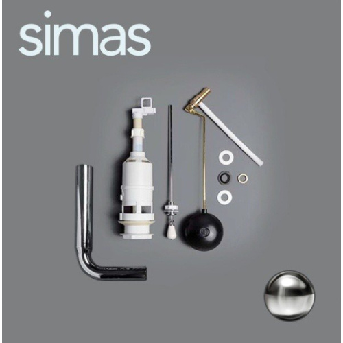 Механизм смыва для бачка Simas с боковой ручкой, хром - фото 7