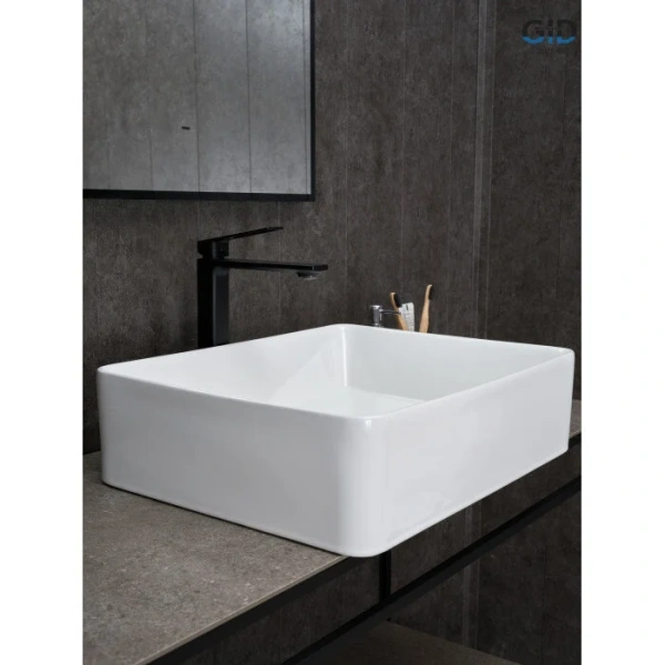 Раковина GID Geometrico N9104 52 см белая, 50 см - фото 6
