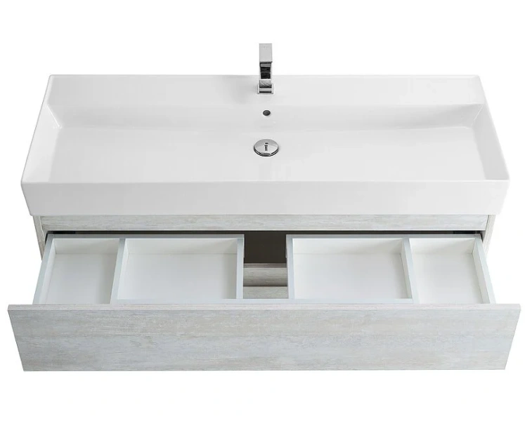 Тумба под раковину подвесная Cezares Molveno 120 см legno grigio, под дерево - фото 9