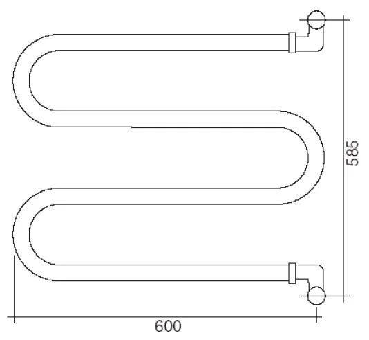 Полотенцесушитель водяной Margaroli Vento 400 - фото 4