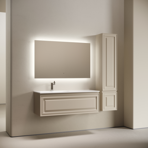 Тумба под раковину подвесная Sancos Very 120 см левая beige soft - фото 3