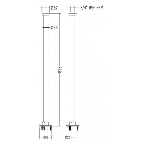 Ножки для смесителей Devon & Devon Austin светлое золото - фото 4