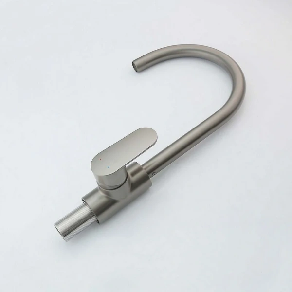 Смеситель для кухни Акватек Ника оружейная сталь, на мойку, на столешницу - фото 6