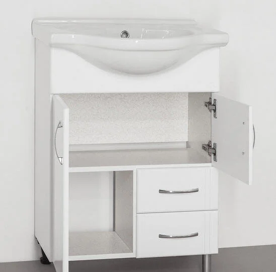 Тумба с раковиной напольная Style Line Эко Стандарт ЛС-00000103 60 см с двумя ящиками - фото 4