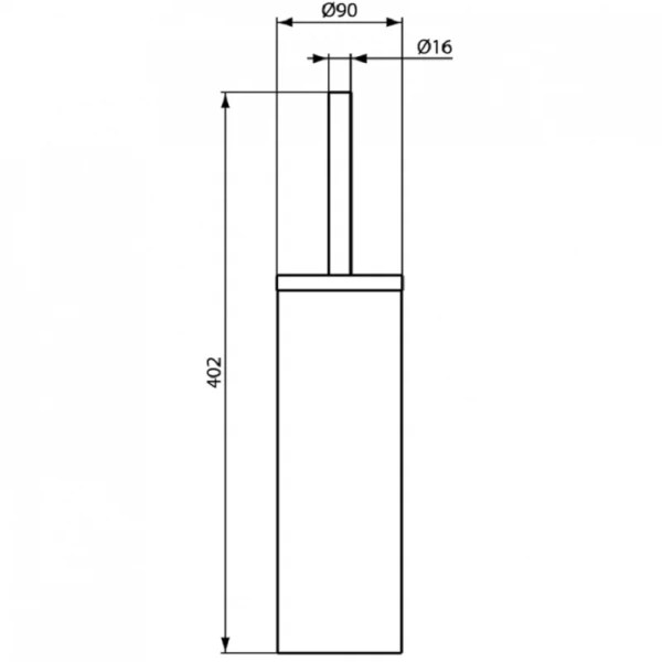 Ершик Ideal Standard Iom с держателем, нержавеющая сталь, современные, hi-tech - фото 2