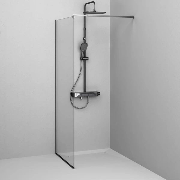 Душевая перегородка Am.Pm Func 80 см профиль черный, в наличии - фото 7