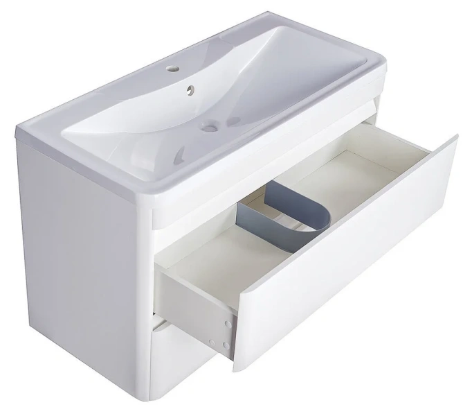 Тумба с раковиной подвесная Style Line Атлантика СС-000006 100 см с ящиками, в наличии - фото 2