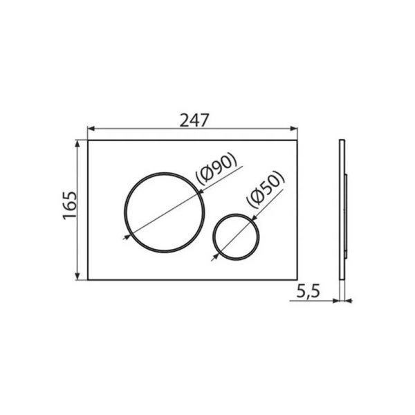 Клавиша смыва Kerama Marazzi хром глянцевый - фото 2
