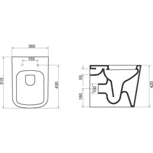 Унитаз напольный BelBagno Albano белый - фото 4