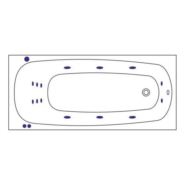 Ванна гидромассажная Whitecross Layla Slim Smart, 180 х 80 см, белая/хром, 0122.180080.100.SMART.CR - фото 3