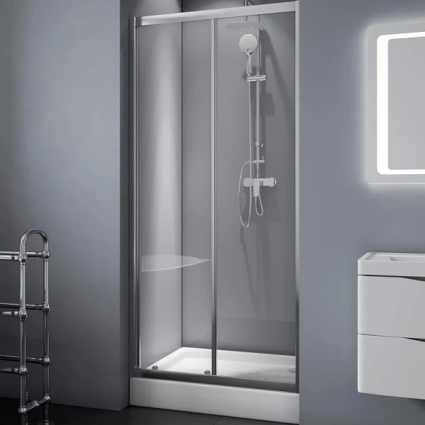 Душевая дверь в нишу BelBagno Due 100 см стекло прозрачное - фото 1