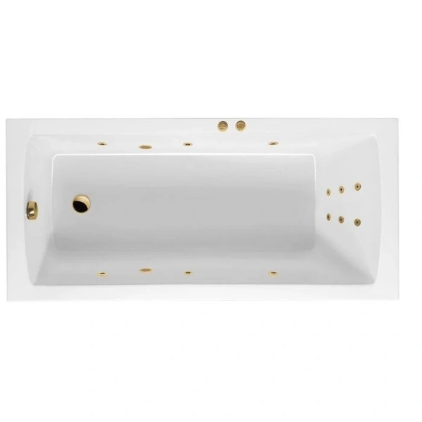 Ванна гидромассажная Excellent Aquaria Line 170 x 75 см, белый/золото, WAEX.AQU17.LINE.GL - фото 1