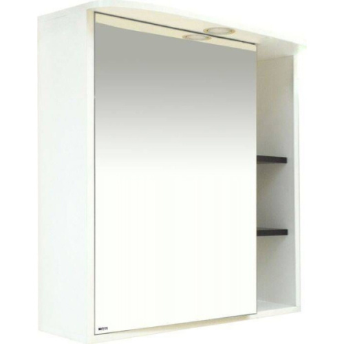 Зеркальный шкаф, зеркало слева, полочки справа, Misty Венера П-Внр04080 index_2 - фото 7