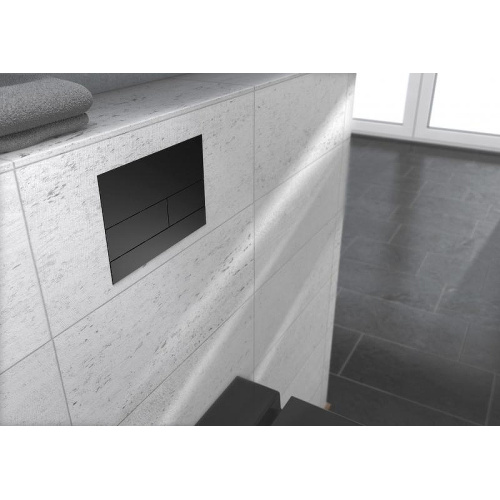 Клавиша смыва Tece TECEsquare II черный хром, слив эконом-стандарт с двумя клавишами - фото 3