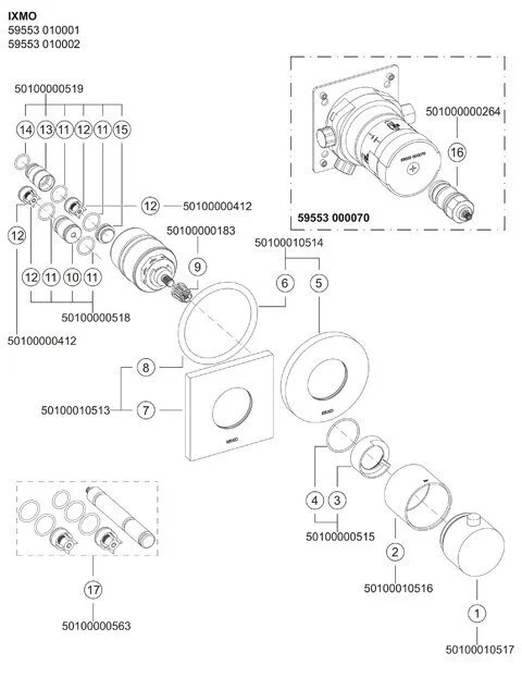 Смеситель для душа Keuco IXMO 59553 010002 - фото 3