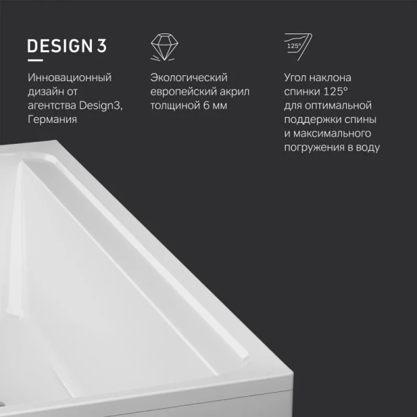 Ванна акриловая Am.Pm Inspire 2.0 W52A-180-080W-A 180х80 см прямоугольная, 180 см - фото 9